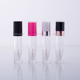 wholesale cosmetic packaging pink 8ml cylinder oil glaze gloss tubes nude blue white custom empty lip gloss containers