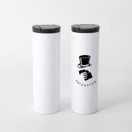 Sublimation Skinny Tumbler 17oz Stainless Steel Skinny Tumbler Double Wall Vacuum Insulated with Lid and Straw Travel Beer Coffee Car Mug