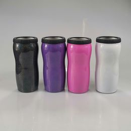 12oz Glitter Can Cooler Stainless Steel Tumbler Beer Bottle Cold Keeper Can Vacuum Insulated Bottle Insulation Cans c02
