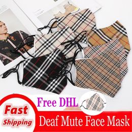 Free DHL Cotton Plaid Striped Face Mask Thicken Warm Dust-proof Masks Windproof Washable Reusable Anti Dust Protective Masks
