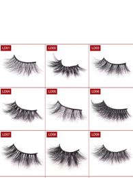 DHL NOVO 25MM MINK EYELASH 5D MINK EYELASHES Natural Falso Grande Volun Grande Maquiagem Luxo Composição Dramática