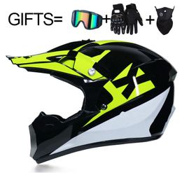 3 Gifts Racing Off-road Full Face Motorcycle Helmet Dot Motocross Motorbike Dirt Bike Helmet Moto Casco Vintage Casco Moto1227d