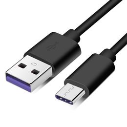 High Quality 1M 3FT 5AType C Cable Data Sync Cable USB 3.1 Type-C Fast Charging Cables For Huawei Samsung S8 S10 Plus USB Fast Charger