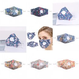 Printing Florets Mascherine Cotton With Valve Custom Mouth Face Masks Fashion Folding Respirators Washable Reusable Cycling 4 7zp C2