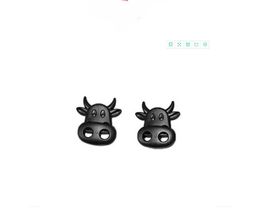 200pcs/pack Cord Lock Toggle Stopper Plastic Black Ox Cow Head Style Size: 28.7mm*26mm*9mm toggle clip