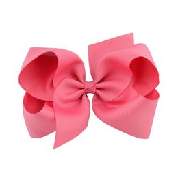2022 40 Colors 6 Inch Fashion Baby Ribbon Bow Hairpin Clips Girls Large Bowknot Barrette Kids Hair Boutique Bows Children Hair Accessories