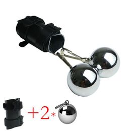 Leather Parachute Ball Stretcher Penis Enlarger Weight Stretching Delay Ejaculation Cock Ring Sex Toys For Men
