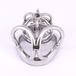 Stealth Lock Chastity Cage Stainless Steel Male Chastity Device Penis Lock Opening and closing Cock Ring