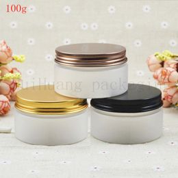30pcs 100g Aluminium lid empty cosmetic cream bottles,100g frosted PET jar container for cosmetics packaging,