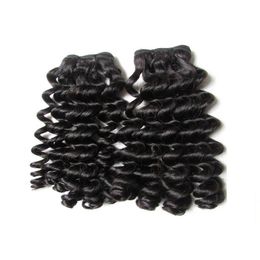 Clearance super double drawn human hair bundles loose curl 2pcs lot sale unprocessed virgin hair natural Colour