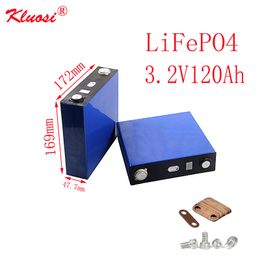 KLUOSI 4S/8S/12S/16S/20S/24S/12V/24V/36V/48V/60V/72V Battery Pack 3.2V120Ah LiFePO4 FOR EV Marine RV Golf US EU TAX FREE