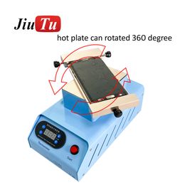 rotatable lcd screen glass heating separator machine preheat station dual builtin pump for samsung edge oled glass glue repair