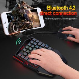 35 Key Single Hand Gaming Keyboard Combos bluetooth 4.2 Keyboards Gamer Mouse Converter Combo For Pubg