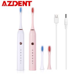 AZDENT 5 Mode Sonic Electronic Toothbrush USB Charger Ultrasonic Electric Tooth Brush for Adult Kid Tooth Whitening Oral Hygiene