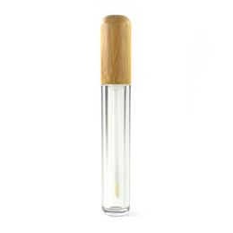 5mL bamboo lip gloss tube lip gloss lip glaze empty tube cosmetic packaging material DIY lipstick tube
