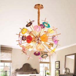 Nordic creative Stair Agate Stone Chandelier LED Chandelier Nordic creative Stair Agate Stone Chandelier LED Chandelier
