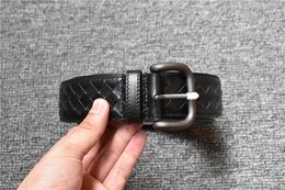 fashion classic Belts,Mens knit belts real leather,Calf skin with Grey abrazine belt buckle 40mm B.V12481