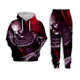 New Men/Womens Stephen King's IT-Pennywise Funny 3D Print Casual Fashion Hoodies/Sweatpants Hip Hop Tracksuits Z04
