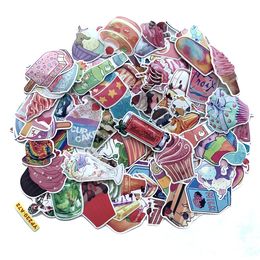 2Sets 140PCS Summer Drink Fresh Stickers Skateboard Guitar Notebook Car Electric Car Sticker Paper