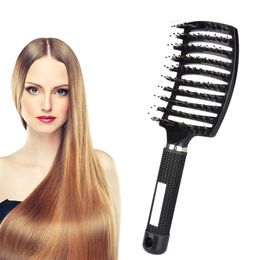 Hair Scalp Massage Comb Anti-static Brush Bristle Nylon Shower Wet Curly Detangling Salon Combs For Women Hairs Styling Tools free ship
