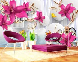 Romantic Floral 3d Wallpaper 3D Embossed Flowers White Floating Ball Trend Background Wall Painting Decorative Silk 3d Mural Wallpaper