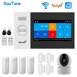 GauTone PG107 Wifi GSM Alarm System for Home Security Alarm Support Tuya APP Remote Contorl Compatible Alexa With IP Camera