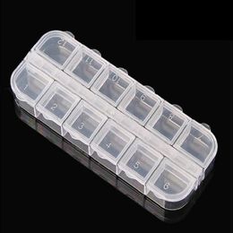 Wholesale 600pcs Storage Box Case for False Nails Eyelashes Scrapbooking Buttons Rhinestones Gems 12 Cell Jewlery Organisers
