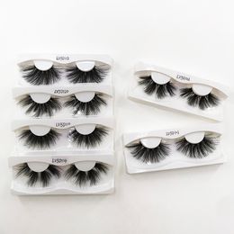 30mm Faux Mink Strip Lashes Long Dramatic Lashes Come With White Tray Faux False Eye Lash