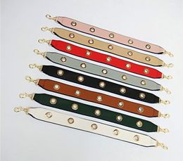 2020 Fashion Bag Handle Solid Women PU Leather 52cm Bag Strap Replacement Handbag Strap Gold Buckle Clutch Wristlet Purse Strap