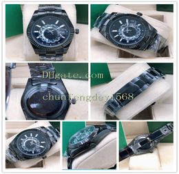 GMT Working 2813 Automatic Wristwatch 42mm Pvd With Black Dial 326934 Sapphire Luminous 326938 Perpetual Fashion Mens Watches