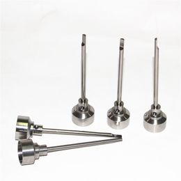 smoking 14mm & 18mm 2in1 Titanium Carb Cap Nails Domeless Nail Gr 2 ti dabber tool factory price