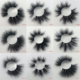 14 styles 25mm Real Mink lashes Fluffy False Eye Lash Handmade Dramatic Curly Lashes 3D Mink eyelash free DHL