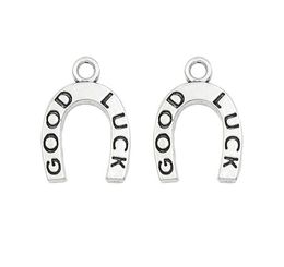 200Pcs Alloy Good Luck Horseshoe Charms Antique silver Charms Pendant For necklace Jewellery Making findings 18x12mm