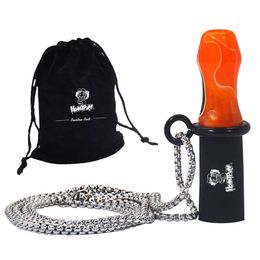 Colourful Resin Stainless Steel Necklace Hookah Shisha Smoking Mouthpiece Tip Mouth Holder Silicone Hose With Hang Rope Sling Lanyard