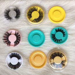 New Colourful Round Boxes Other Makeup Cute Mink Candy False Eyelashes Packaging Box Empty Lashes Case Packing For Make Up