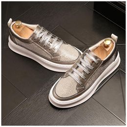 2020 vintage New Fashion Men luxury charm rhinestone Sneakers platform Casual Flats Shoes Man Rock punk Loafers Sapatos Tenis Masculino