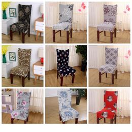 Spandex Chair Covers Elastic Dining Seat Cover Anti-dirty Removable Slipcovers Banquet Wedding Dinner Restaurant Decor 37 Designs