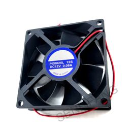 Genuine new for PX8025L 12S 12V 0.08A 8cm 8025 80 * 80 * 25MM Mute Cooling Fan