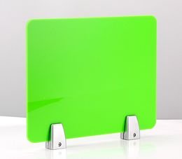 Desk Protective Sneeze Guard Office Table Shiled Clear Colourful Acrylic Plexiglass Shield for Counters Transaction Barrier for cough sneeze