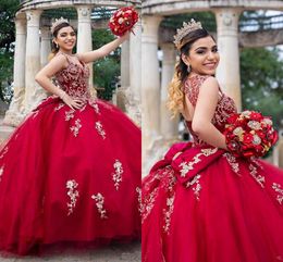 Embroidered Beaded Crystal Sweet 16 Dresses Ball Gowns Long 2021 Sweetheart Lace-up Keyhole Backless Tulle Vestidos De Prom Quinceanera