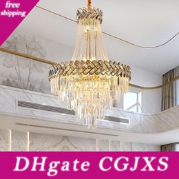 US $1796.0 |Europe Villa living room crystal lamps floor stairs in the hotel lobby engineering crystal chandeliers Upscale atmosphere|crystal US $1796.0 |Europe Villa living room crystal lamps floor stairs in the hotel lobby engineering crystal chandeliers Upscale atmosphere|crystal