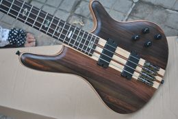 Rare 4 String rosewood Neck Thru Body,24 frets, Active Pickups China Electric Guitar Bass