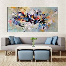 Best New Picture Painting Abstract Oil Paintings on Canvas 100%Handmade Colourful Canvas Art Modern Art for Home Wall Decor Y200102