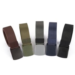 Nylon belt outdoor male female students breathable belts buckle military canvas belt female Tactical