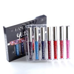 7pcs/Set HANDAIYAN Matte to Glitter Liquid Lipstick Long lasting Magical Color Shiny Lip gloss Shimmer Lip Tint Set