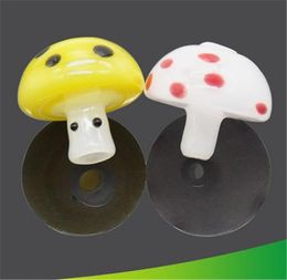 Thick Mushroom Shape Glass Carb Cap Random Colours Carb Caps for Thermal P Quartz Banger Nails Smoking Accessories 3style Choose