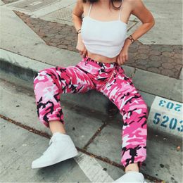 Women High Waist Camouflage Pants Hot Fashion Tooling Denim Casual Loose Trousers Designer Female Zipper Streetwear Camo Harem Sweatpants