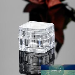 Clear Square Jars with Screw Cap Lids Makeup Cosmetic Product Samples