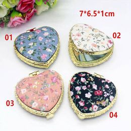 Makeup Compact Pocket Floral Mirror Portable Two-side Folding Make Up Mirror Women Vintage Cosmetic Mirrors