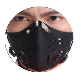 Reusable Face Mask with Philtre Sports Cycling Mask Activated Carbon Layer Dustproof Protective Running Hiking Masks for Women Men Facemask